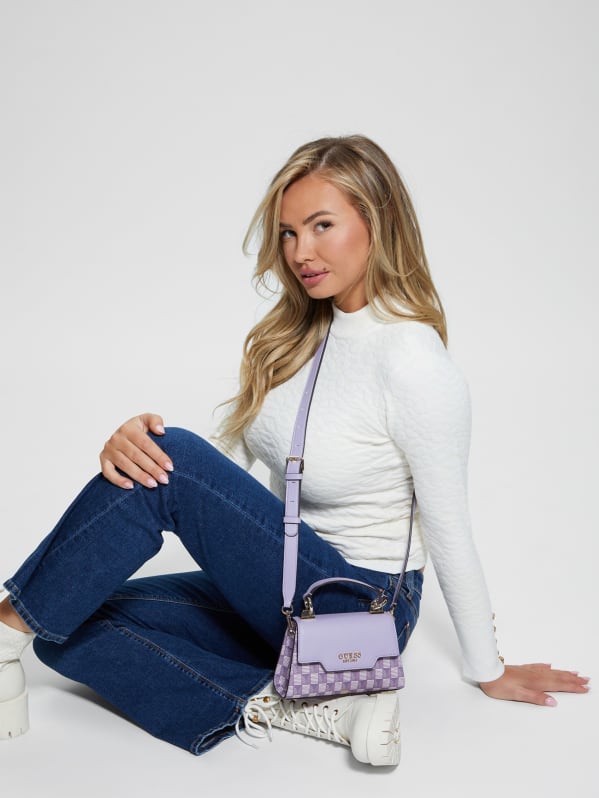 Hallie Mini Fold Over Flap Bag GUESS Canada