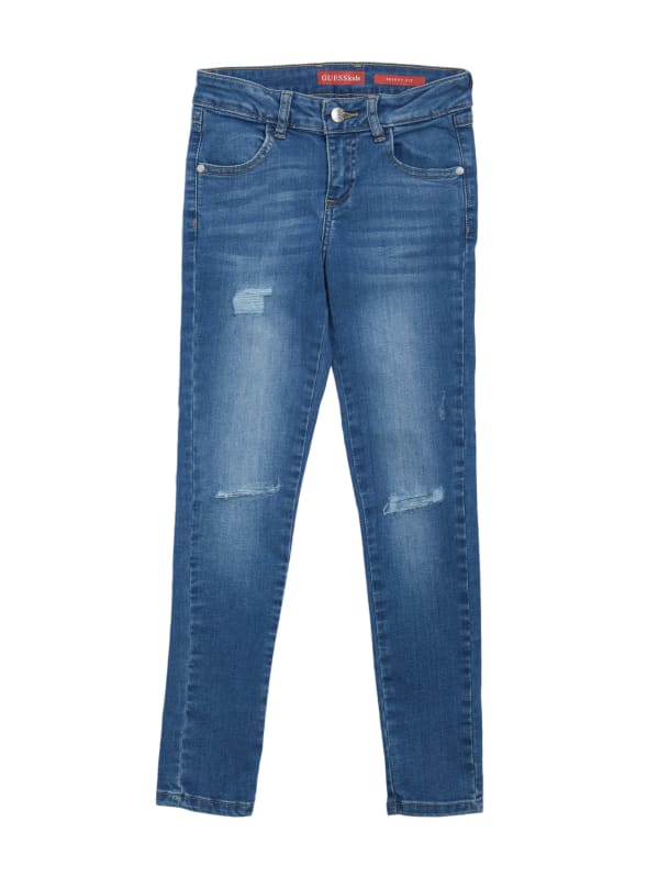 Girls distressed skinny jeans on sale