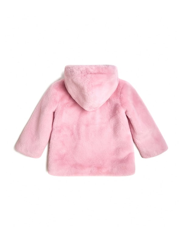 Guess pink hot sale fur coat