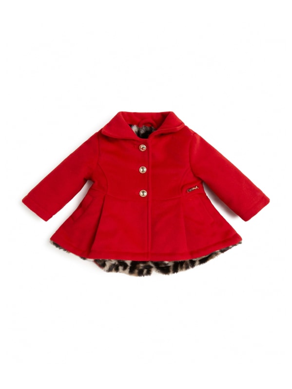 Red fur deals lined coat