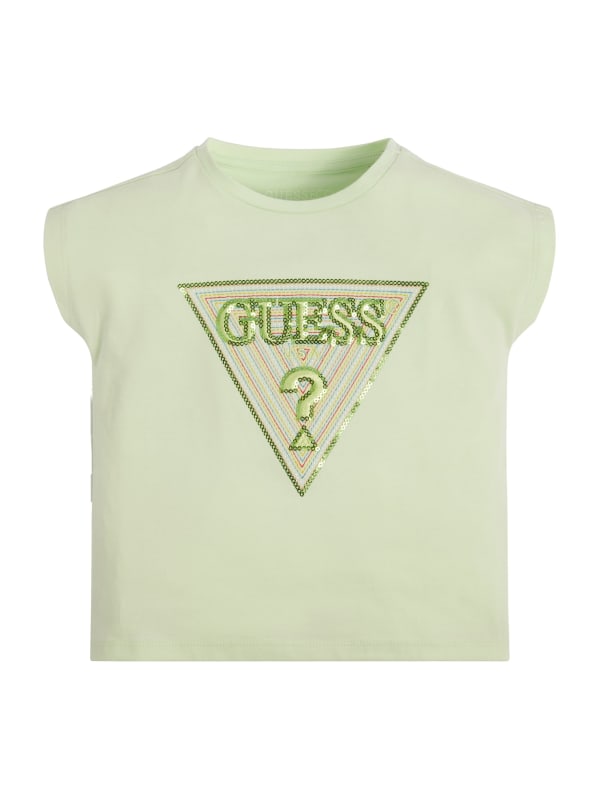 Sequin Triangle Logo Tee 3M 7