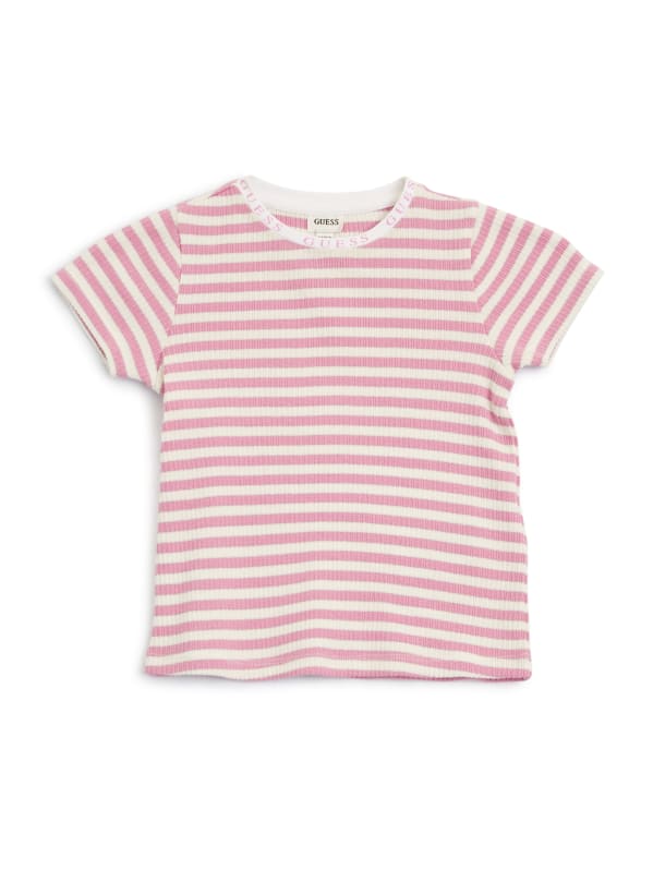 Pink guess striped shirt cheap