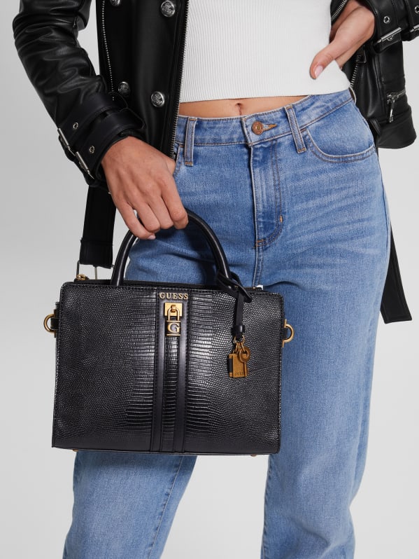 Guess society satchel sales
