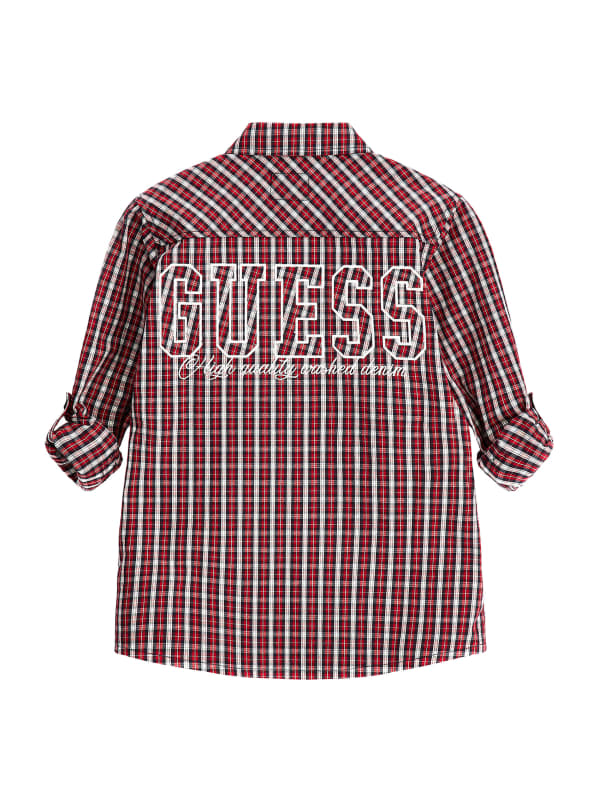 Guess red and white striped shirt cheap