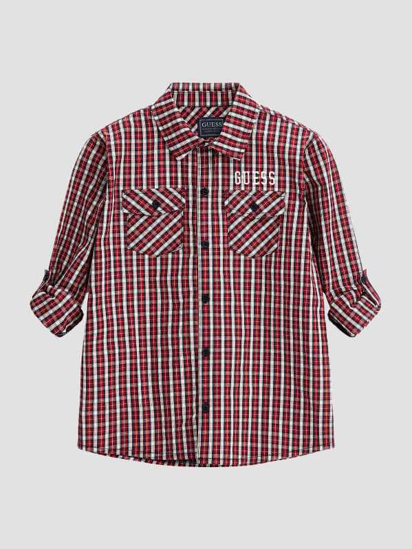 Guess striped red shirt sales