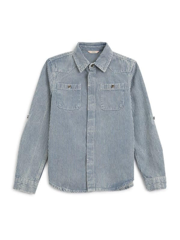 Blue striped guess shirt 2025