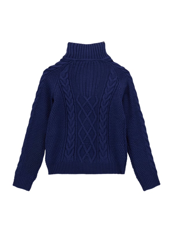 Cable-Knit Half Zip Sweater (7-18)
