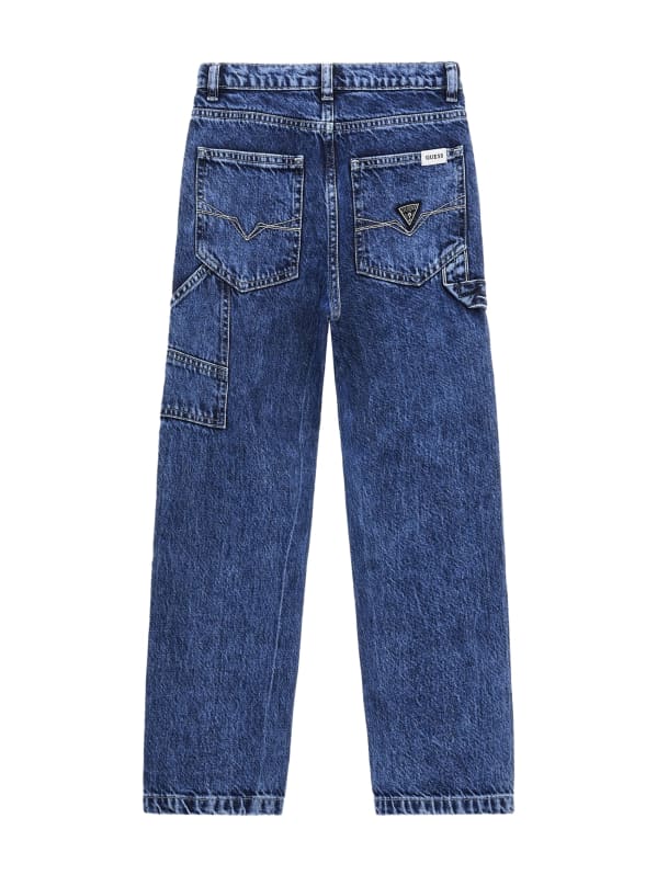 GUESS Rigid Denim Worker Pants 7 18 Blue