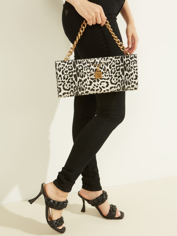 Guess leopard sale purse