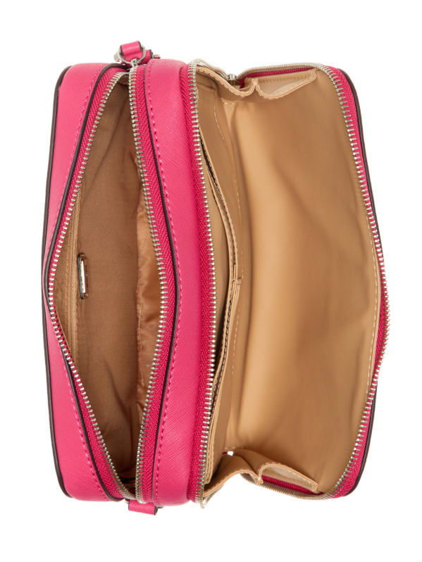 Guess Mika Mini Double Pouch Cross Body Bag in Pink