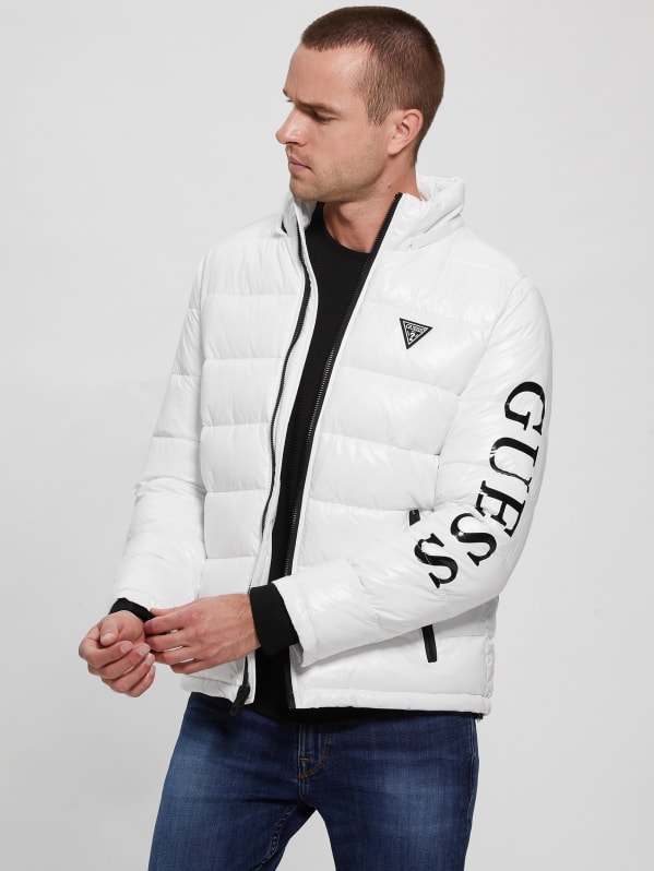 Anthony Logo Puffer Jacket GUESS Canada