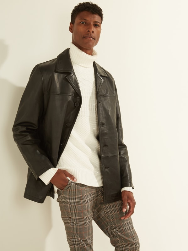 Guess men's jacket leather new arrivals