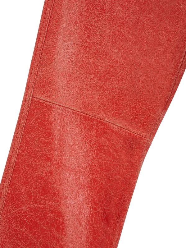 Guess red cheap leather pants