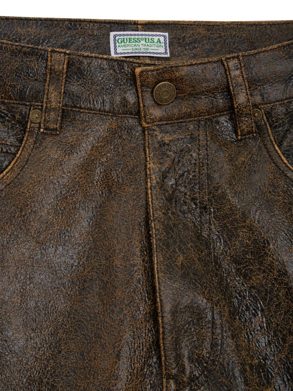 Guess leather shorts hot sale