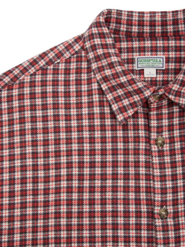 Plaid Button Up Shirt GUESS