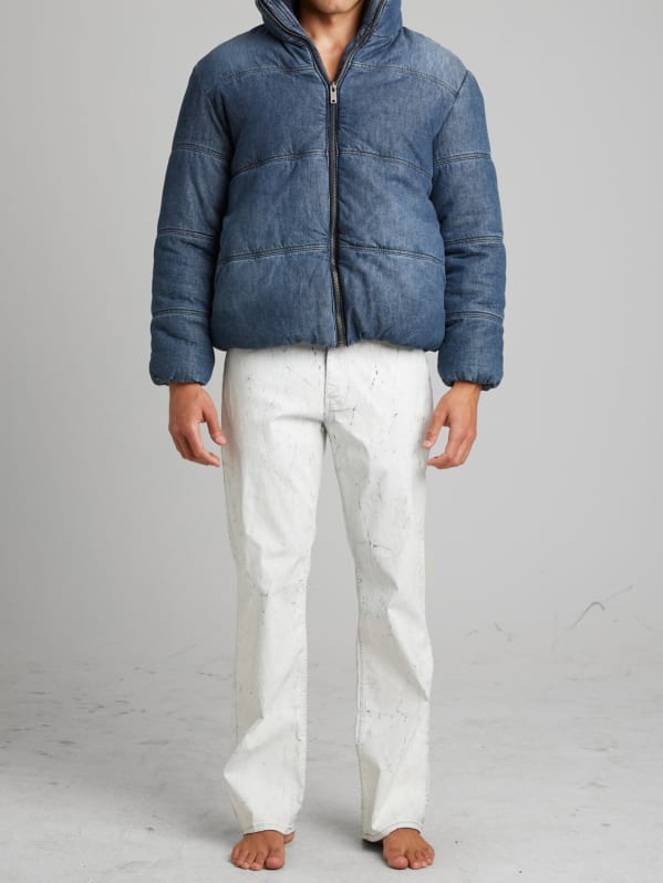 Guess puffer jacket blue sales