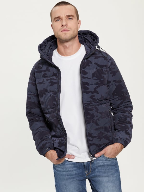 Blue guess jacket sale