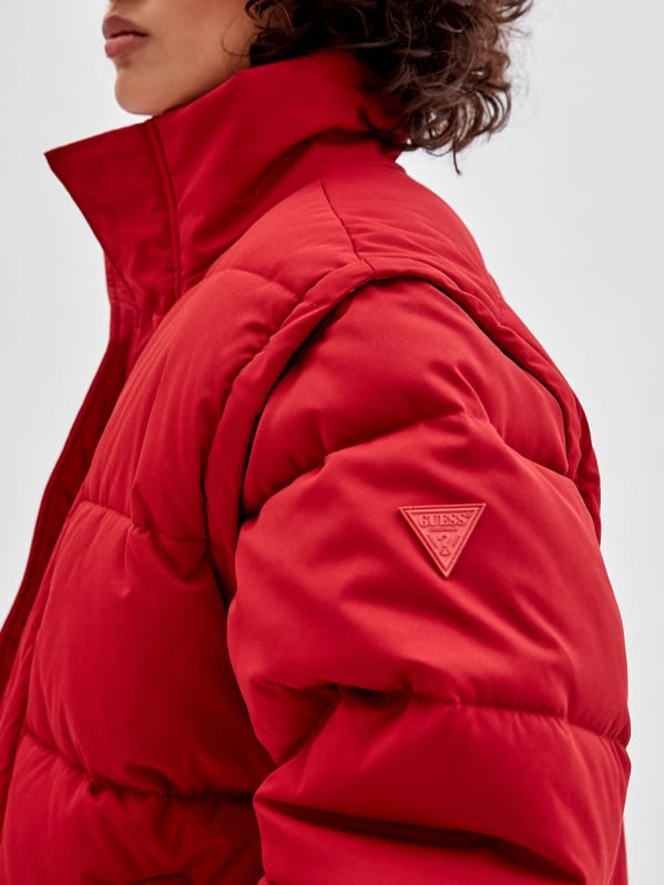 Guess red jacket men discount