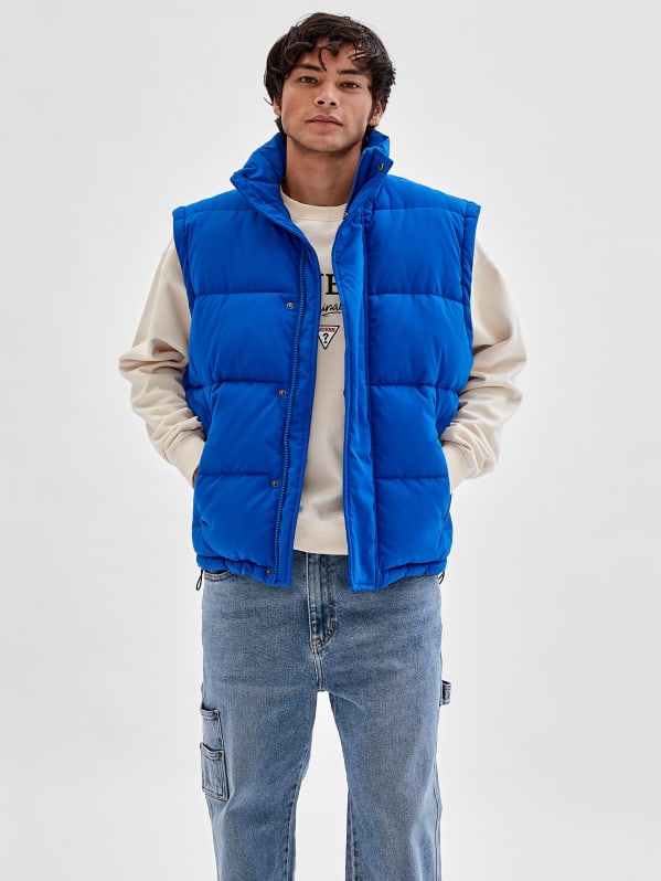 Blue bubble jacket cheap
