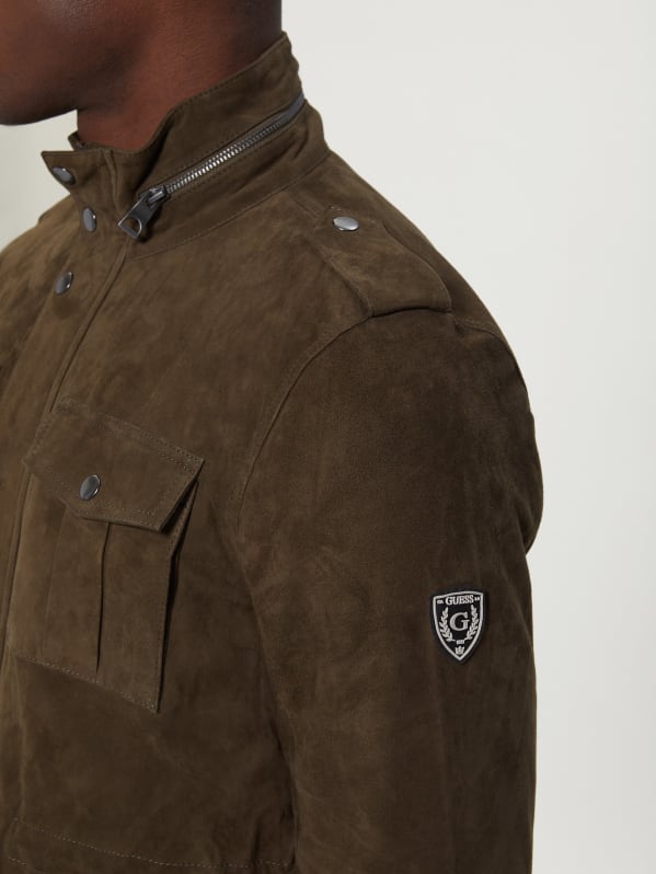 Suede Utility Jacket GUESS Canada