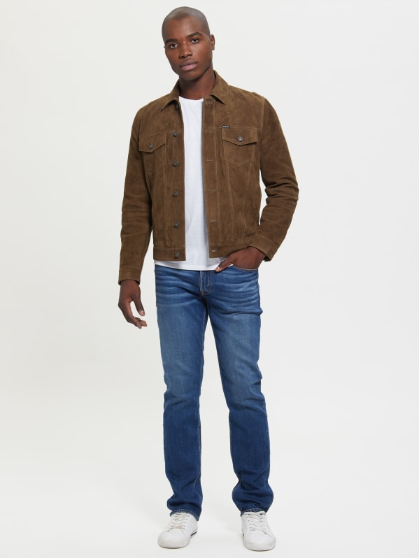 Suede Trucker Jacket   GUESS Canada