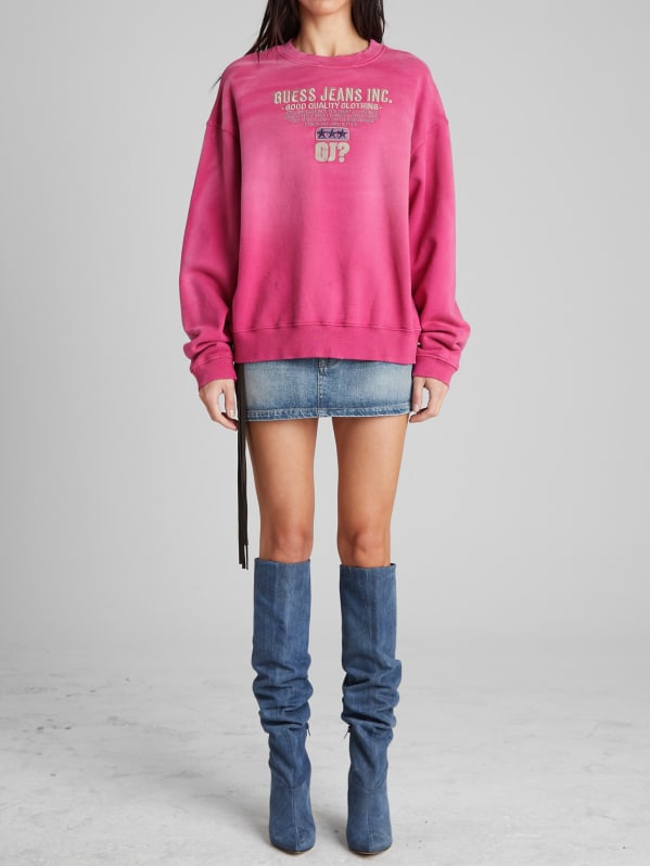 Script Logo Crewneck Sweatshirt GUESS