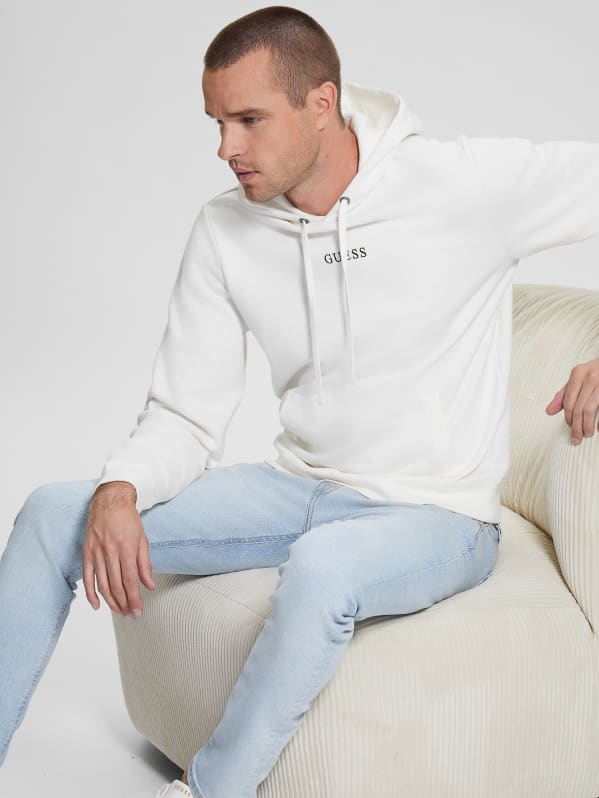 Eco Roy Embroidered Logo Hoodie GUESS Canada