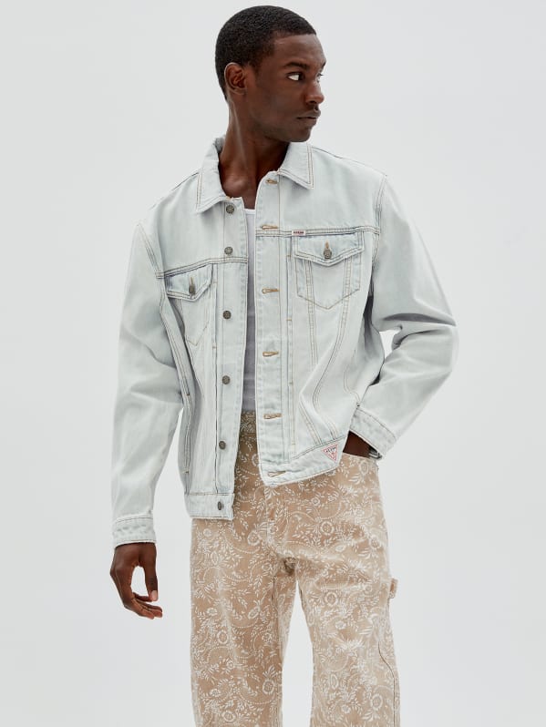 Light gray denim jacket new arrivals