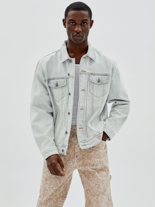 White wash denim jacket clearance