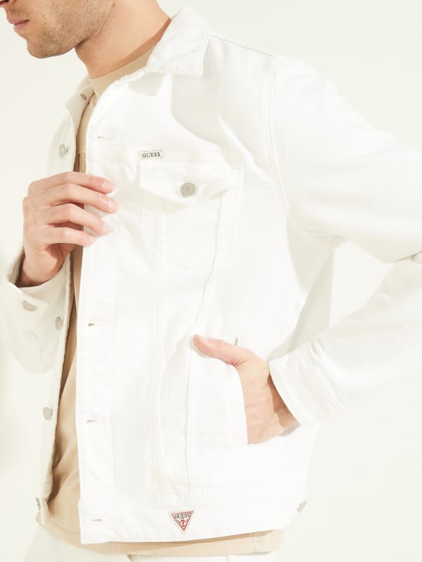 Guess white jacket mens sale