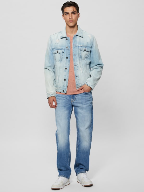 Guess dillon patch denim jacket store