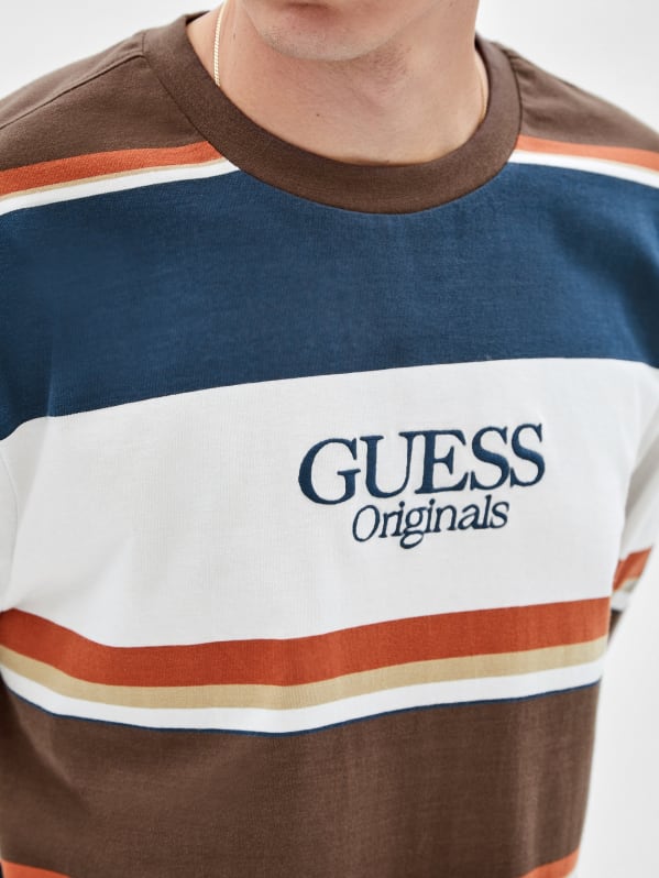 Guess kenmore striped long sleeve tee clearance