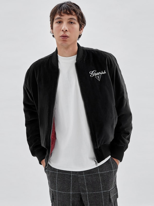 Guess reversible bomber jacket deals