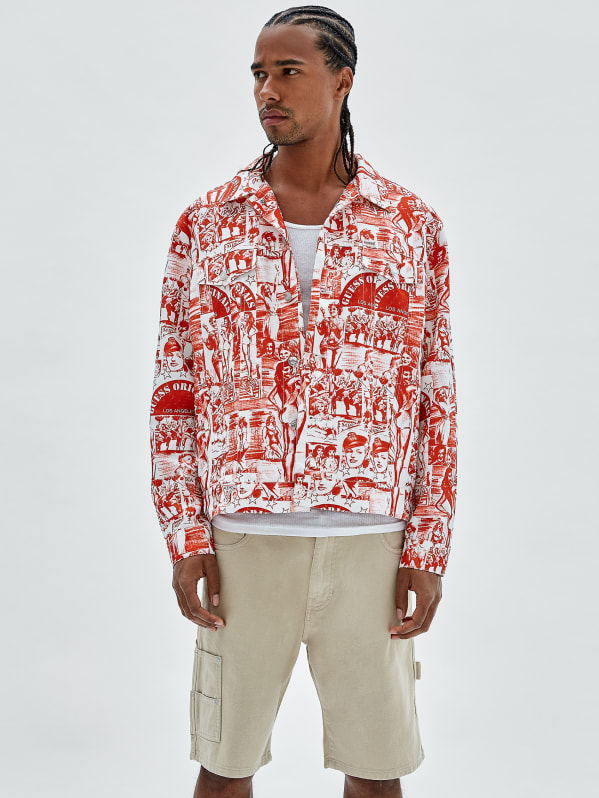 GUESS Originals Vintage Print Trucker Jacket | GUESS