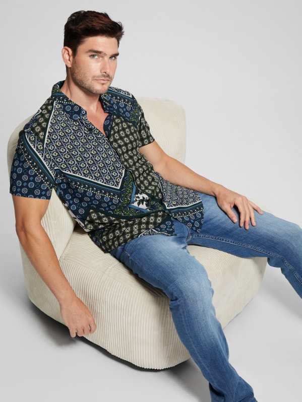 Guess printed shirts hot sale