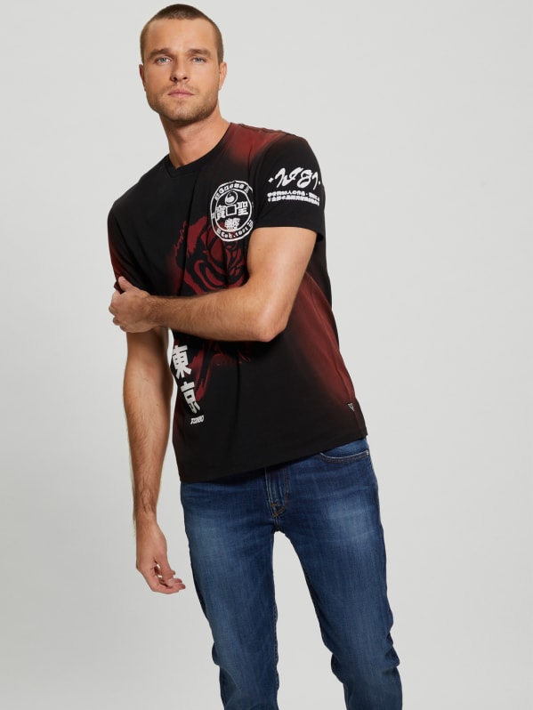 T shirt guess rose clearance