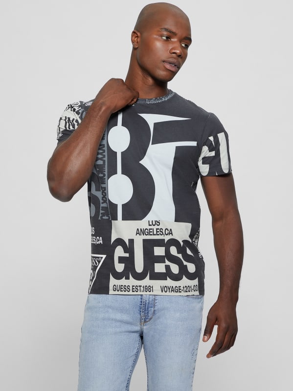 Guess graphic tees cheap
