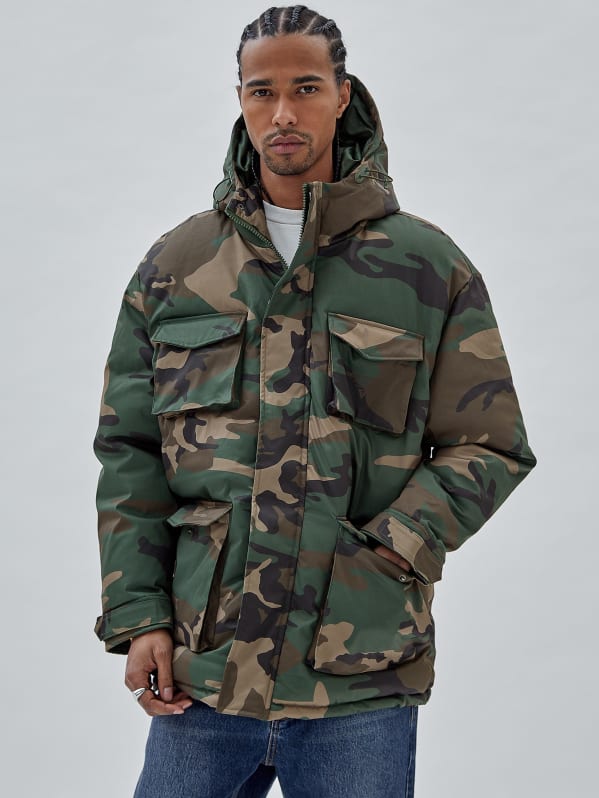 Guess parka jacket mens store