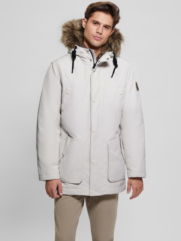 Guess jacket fur hood discount