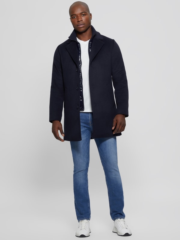 Guess men's top wool coat
