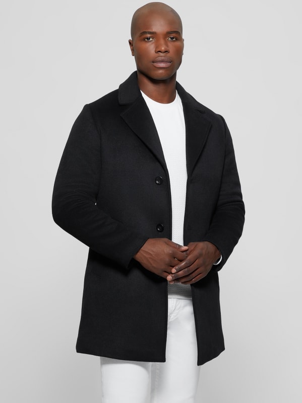 Guess black 2025 wool coat
