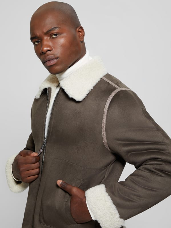 Guess sherpa discount jacket
