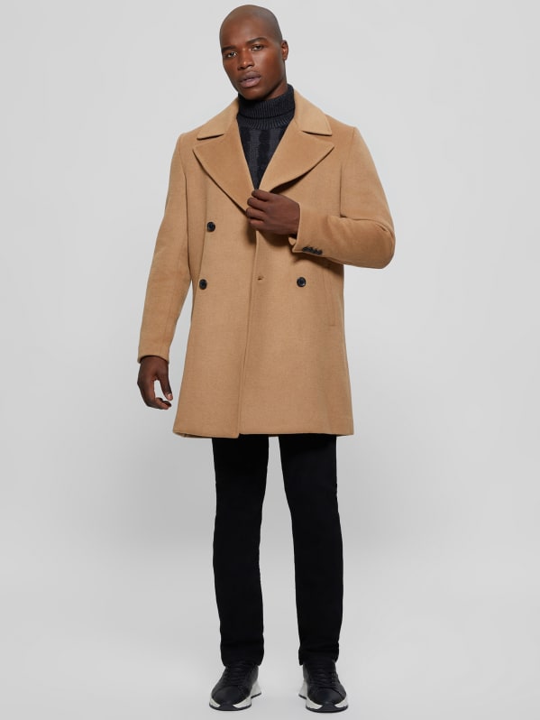 Bel Air Melton Wool Blend Peacoat GUESS