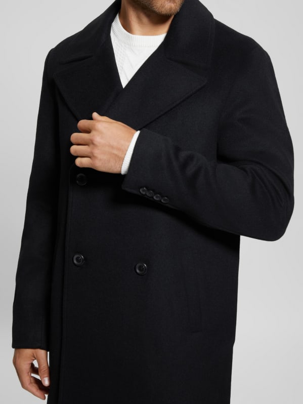 Bel Air Melton Wool Blend Peacoat GUESS