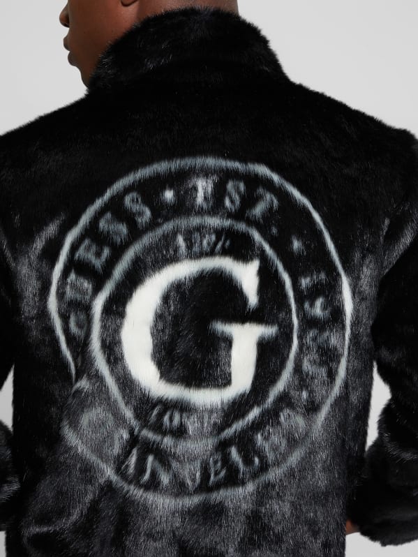 Draco Faux Fur Zip Jacket GUESS