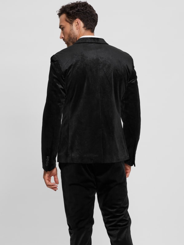 Fulham Velvet Paisley Blazer GUESS Canada