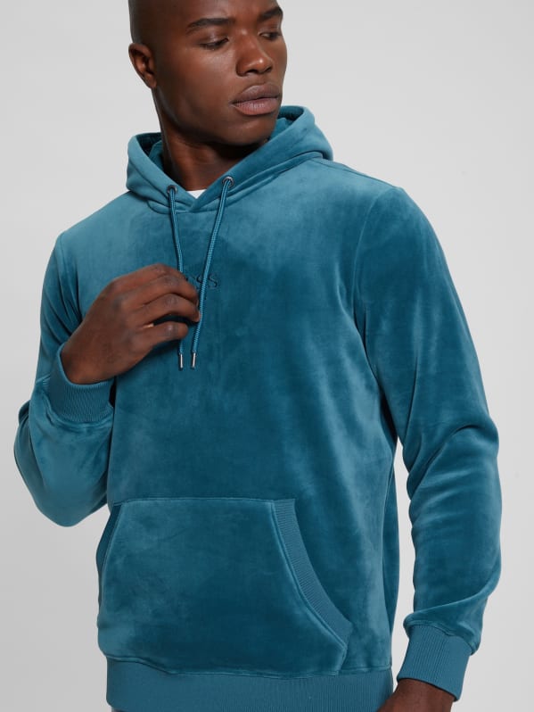 Green guess hoodie best sale