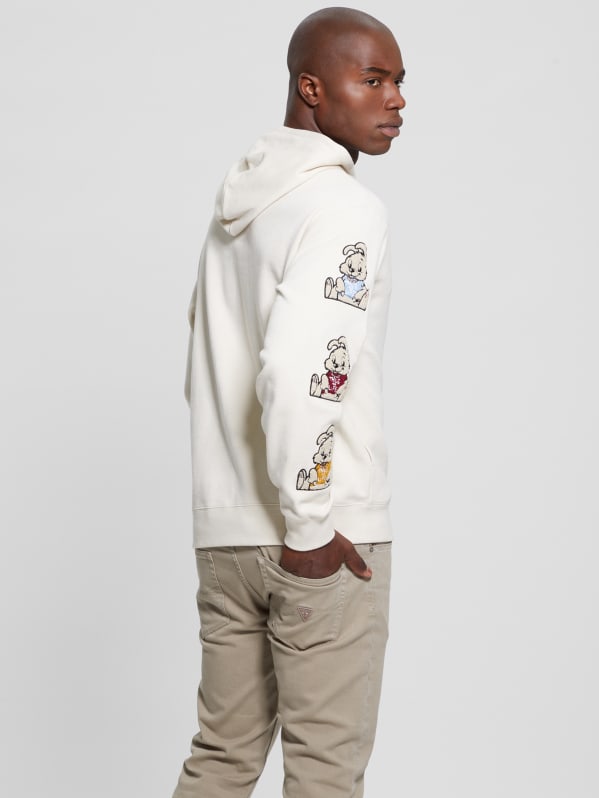 Guess white hoodie new arrivals