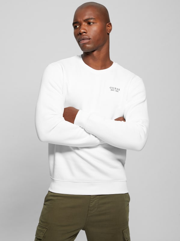 Guess white crew neck cheap