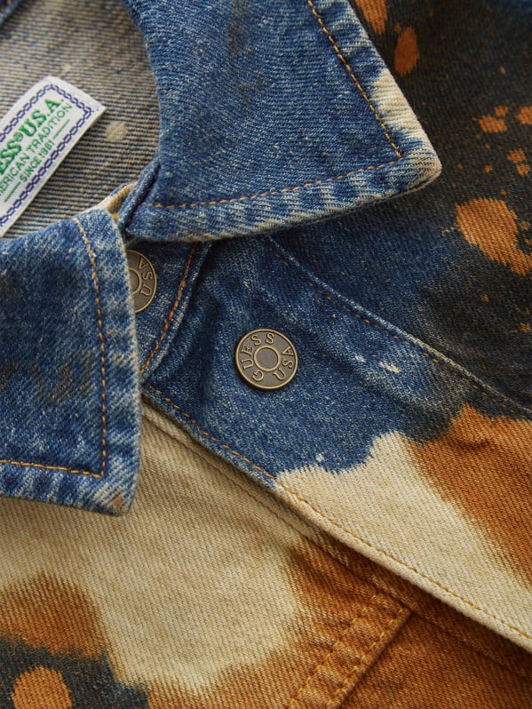 bleached denim trucker jacket | GUESS